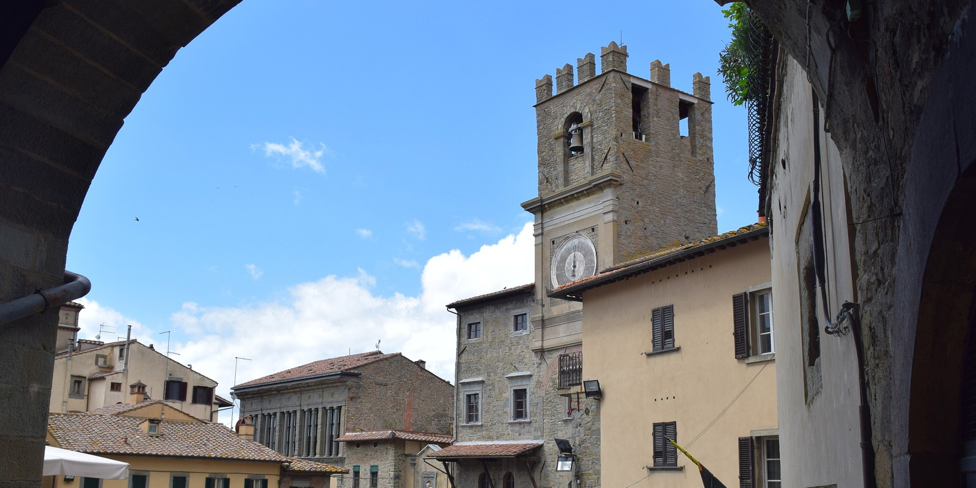 Veduta del centro storico di Cortona